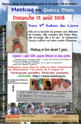 flyer Salon du livre 2018 Montcuq en Quercy Blanc 